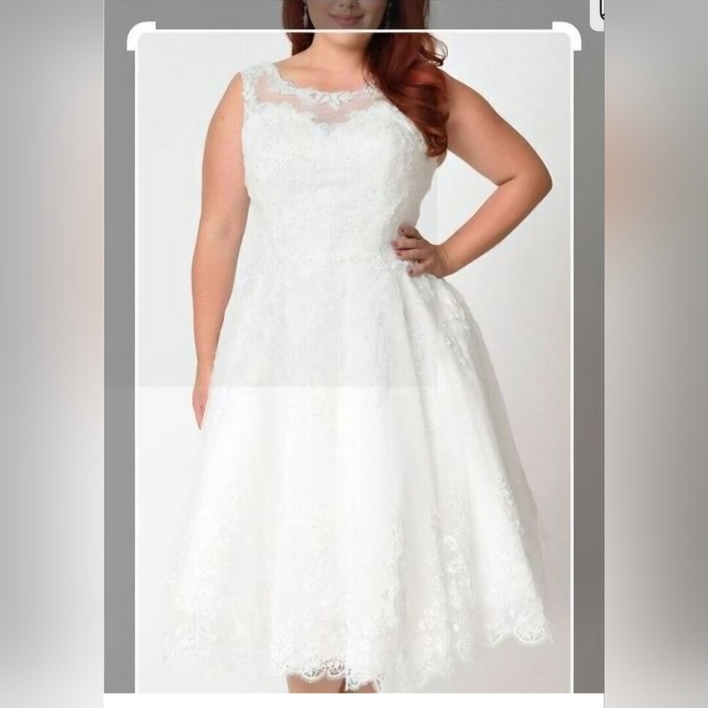 Unique Vintage Riviera 1950's Style Ivory Dress For Wedding Or Prom, Size 14